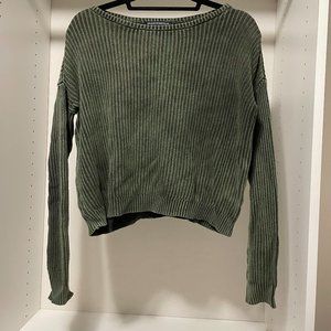 Brandy Melville Olive Green Knit Sweater OS